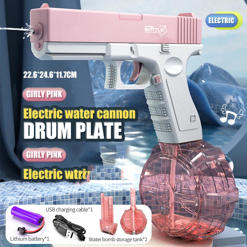 New Uzi Water Gun Electric Pistol Shooting Game Toys Cannon Summer Outdoor Waters Fights Beach Children'S Toy Boys Gifts
